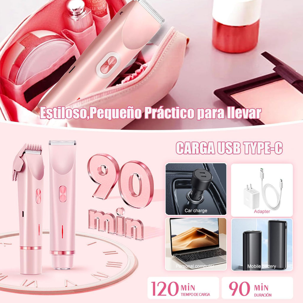 Rasuradora 2 en 1 para pieles sensibles LUNIA®